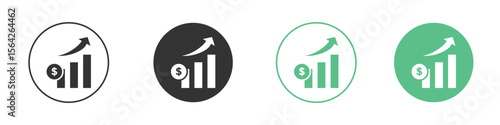 capital gain icon symbol illustration doodle set. EPS10