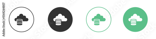 Cloud server icon symbol illustration doodle set. EPS10