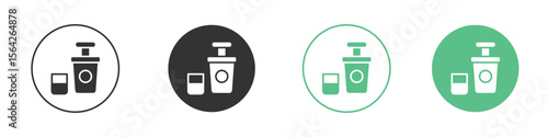 Cold pressed juicer icon symbol illustration doodle set. EPS10