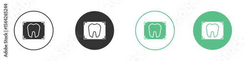Dental X ray icon symbol illustration doodle set. EPS10