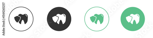 Dental insurance icon symbol illustration doodle set. EPS10