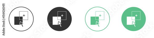 Drag and drop icon symbol illustration doodle set. EPS10