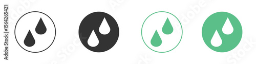 Drop icon symbol illustration doodle set. EPS10