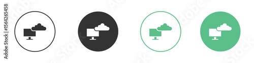 edge computing icon symbol illustration doodle set. EPS10