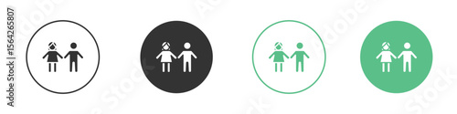 Girlfriend icon symbol illustration doodle set. EPS10