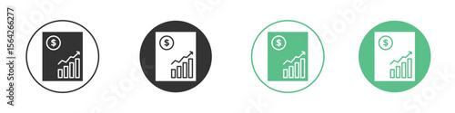 Income statement icon symbol illustration doodle set. EPS10