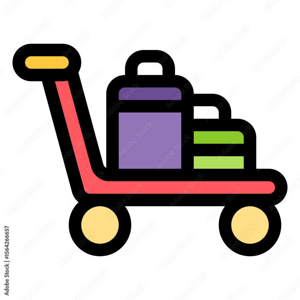 luggage cart icon luggage cart icon