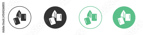 Mint gum icon symbol illustration doodle set. EPS10