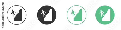 People Climbing icon symbol illustration doodle set. EPS10