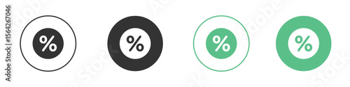Percent icon symbol illustration doodle set. EPS10