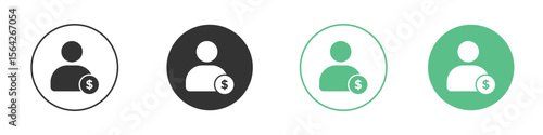 Personal loan icon symbol illustration doodle set. EPS10