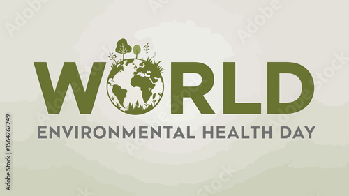 World Environmental Health Day Celebration Vector Graphic Illustration