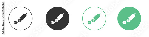 Salami icon symbol illustration doodle set. EPS10