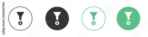 Sales funnel icon symbol illustration doodle set. EPS10
