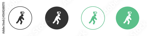 Tired person icon symbol illustration doodle set. EPS10