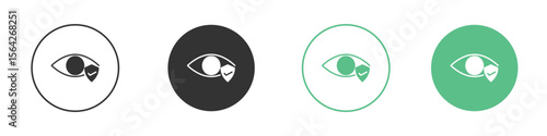 Vision insurance icon symbol illustration doodle set. EPS10