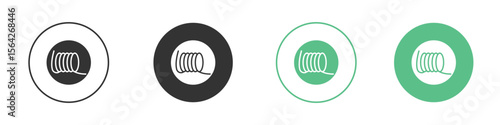 Wire coil icon symbol illustration doodle set. EPS10