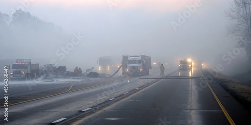 Foggy Highway Accident