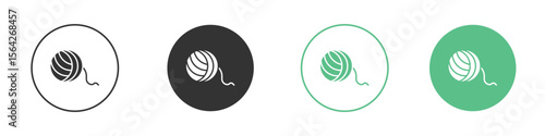Wool ball icon symbol illustration doodle set. EPS10