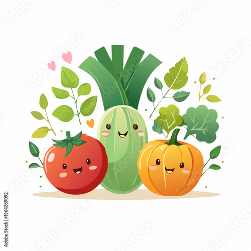 かわいい野菜のキャラクター