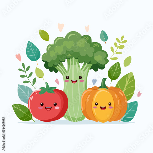 かわいい野菜のキャラクター