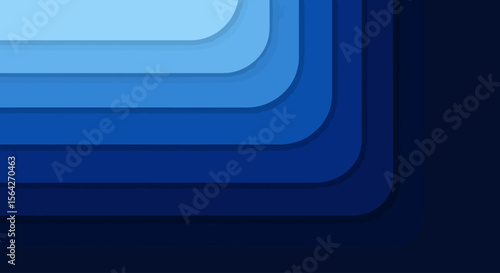 Abstract layered design featuring a gradient of shades of blue, creating a corner effect.