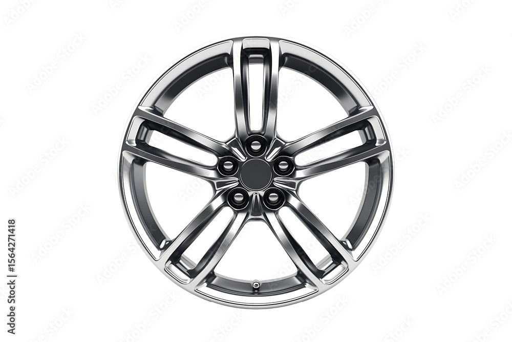 Obraz premium Racing silver car wheel high quality realistic image