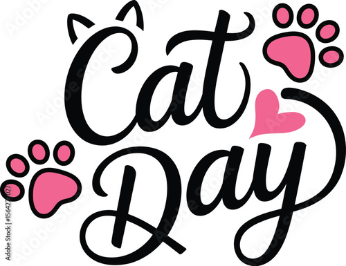 Charming Cat Day Artwork: Perfect for Pet Lovers & Feline Enthusiasts