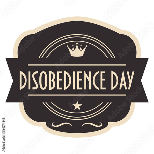 Disobedience Day retro label