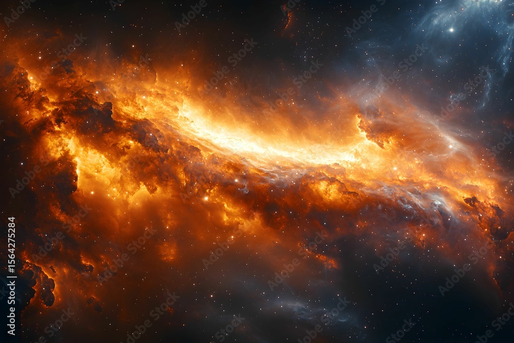 Fototapeta premium Colorful Nebula in Night Sky