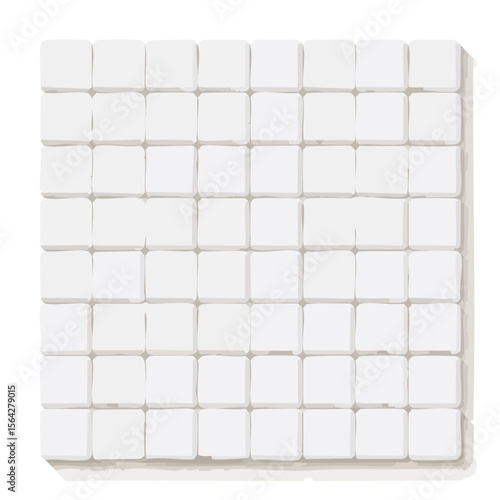 White sugar cubes arranged in a grid pattern sweet food