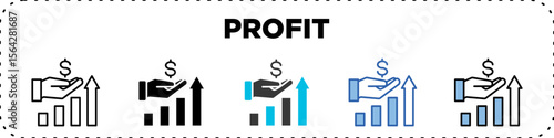 Profit Icon Pack Line Glyph
