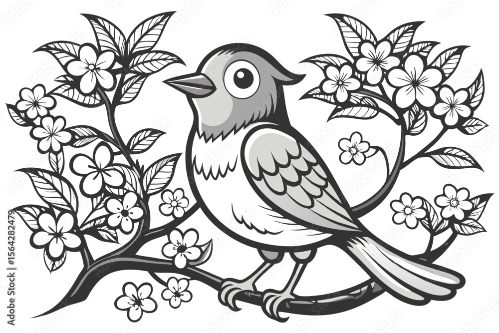 Hand drawn bird outline illustration
Hand drawn bird outline illustration