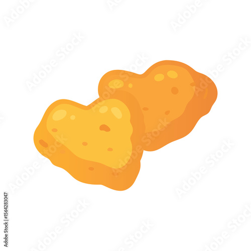 Chicken Nuggets Vector Illustration - Fast Food Snack