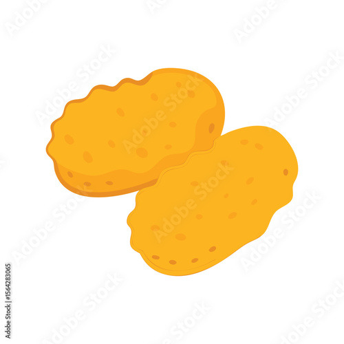 Chicken Nuggets Vector Illustration - Fast Food Snack