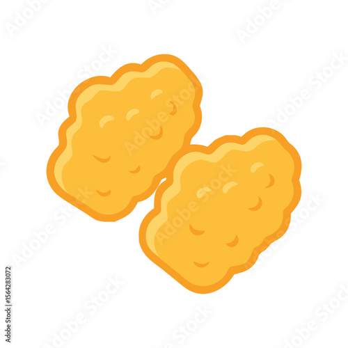 Chicken Nuggets Vector Illustration - Fast Food Snack