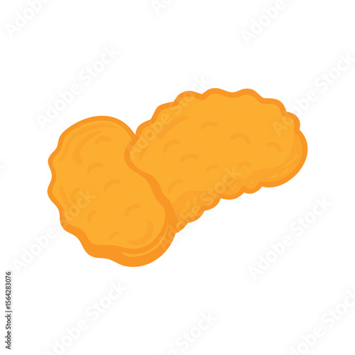 Chicken Nuggets Vector Illustration - Fast Food Snack