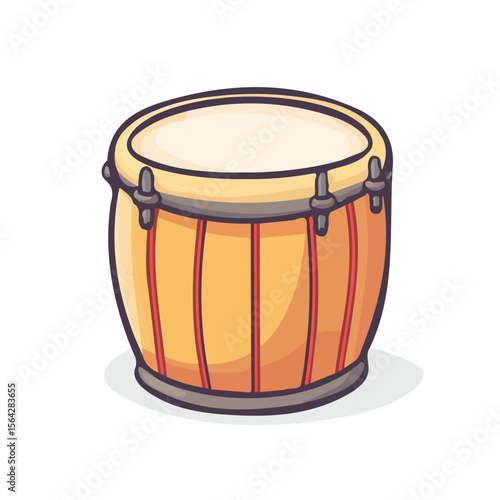 My Simple flat 2D illustration of a icon drum isolated on a white background, vector 2D design, icon, flat 2d illustration art, My vector design
