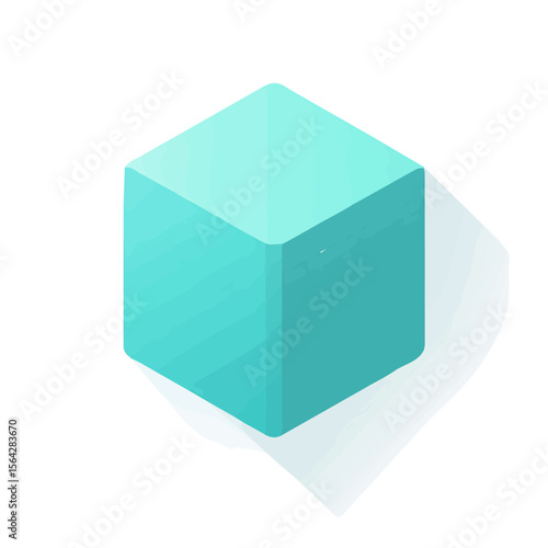 My Simple flat 2D illustration of a ice cube isolated on a white background, vector 2D design, icon, flat 2d illustration art, My vector design