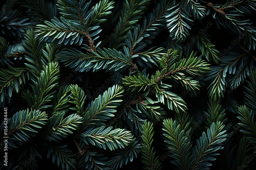 Christmas tree branches close-up Christmas tree branches close-up