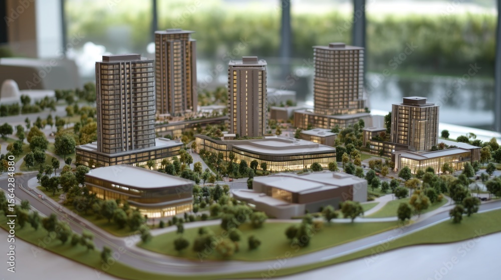 Obraz premium Model of modern urban development