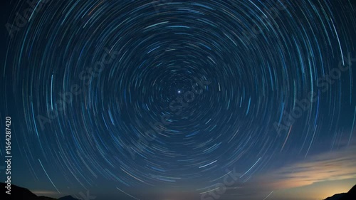 Mesmerizing Time-Lapse of Star Trails Circling the North Star in the Night Sky