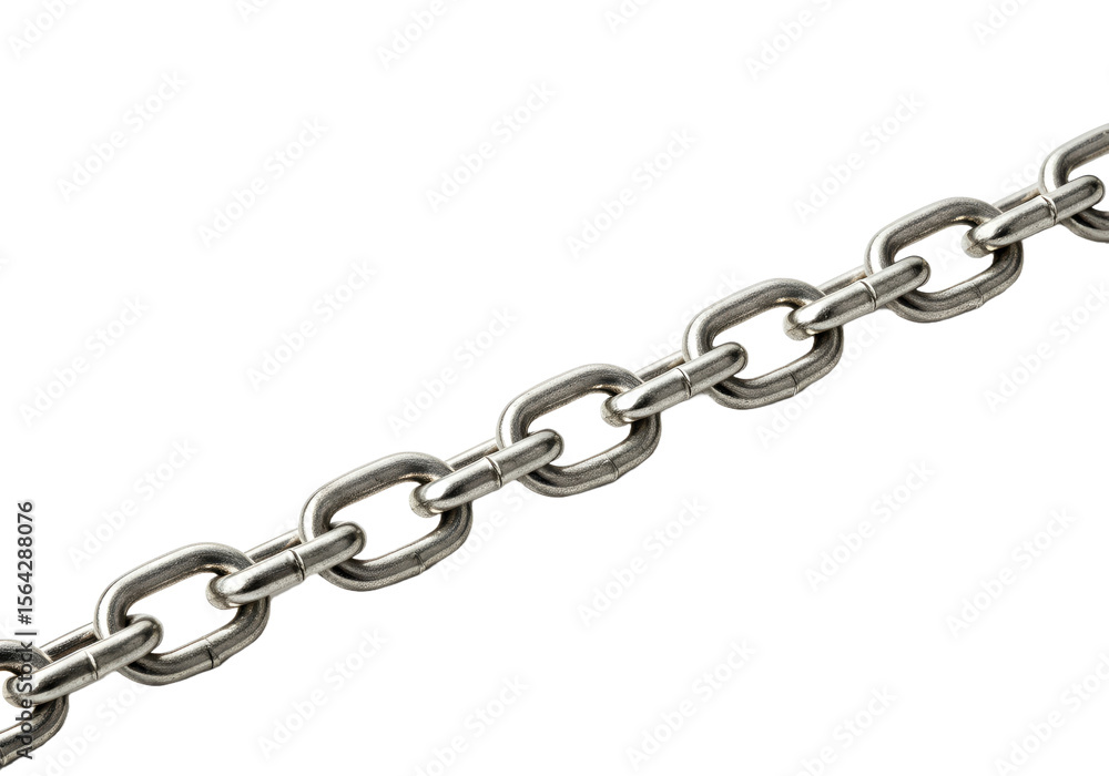A sturdy metallic chain against a stark black backdrop showcases strength, security, and interconnectedness through its interlocking silver links. A sturdy metallic chain against a stark black backdrop showcases strength, security, and interconnectedness through its interlocking silver links.