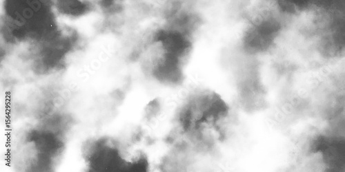 black and white clouds in the sky isolated on white background Fluffy texture weather strom smoke vector background.