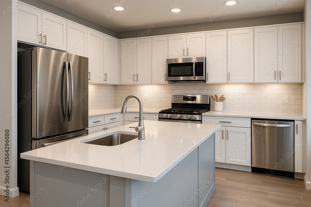 Fototapeta premium modern kitchen interior with kitchen