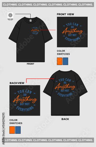 Mockup t shirt streetwear typography