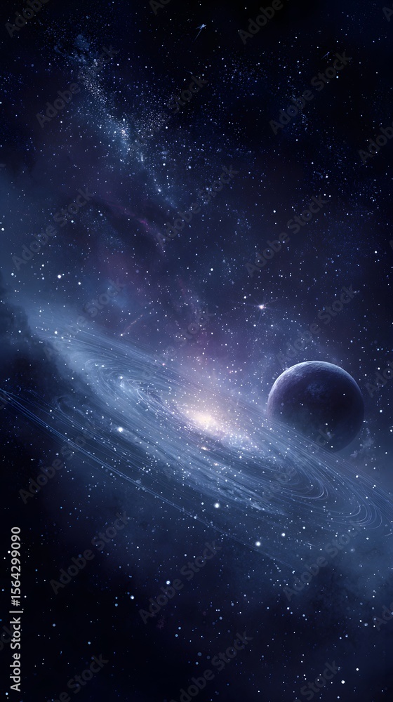 Obraz premium space background with stars, generation AI 