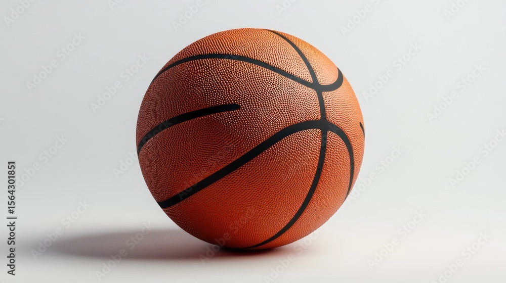 Fototapeta premium Basketball on plain white background