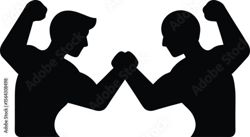 Arm wrestling or armwrestling sport flat vector icon for sports apps and websites vector design