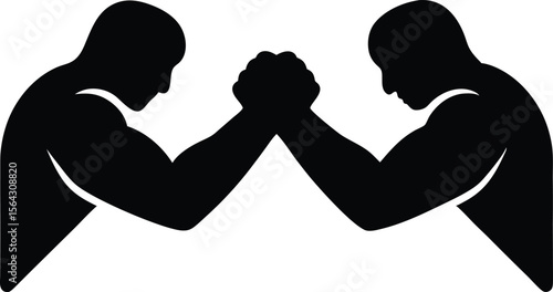 Arm wrestling or armwrestling sport flat vector icon for sports apps and websites vector design